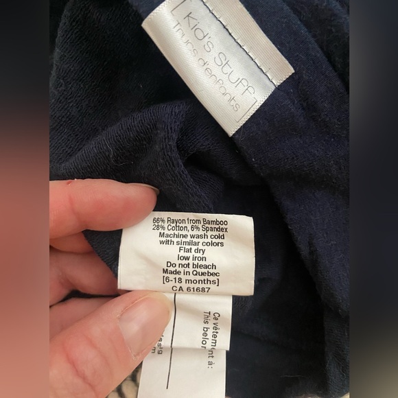 Kid’s Stuff / Trucs d’enfants Grow With Me Sweater Navy Blue 6-18m Like New - Picture 6 of 6